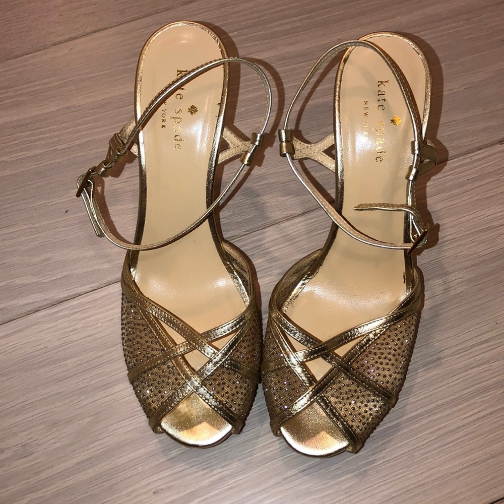 Gold Kate Spade heels